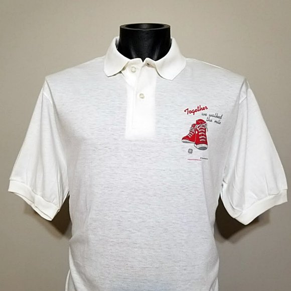 Vintage General Electric GE Superabrasives Shirt XL NOS 80s Employee Polo Tee - Picture 3 of 7
